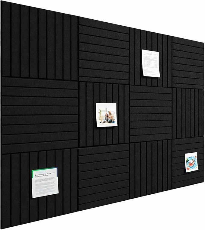 Stripe Felt Bulletin Board Tiles, Cork Board Alternative 48 x 36 in | 0.35 in - Image 8