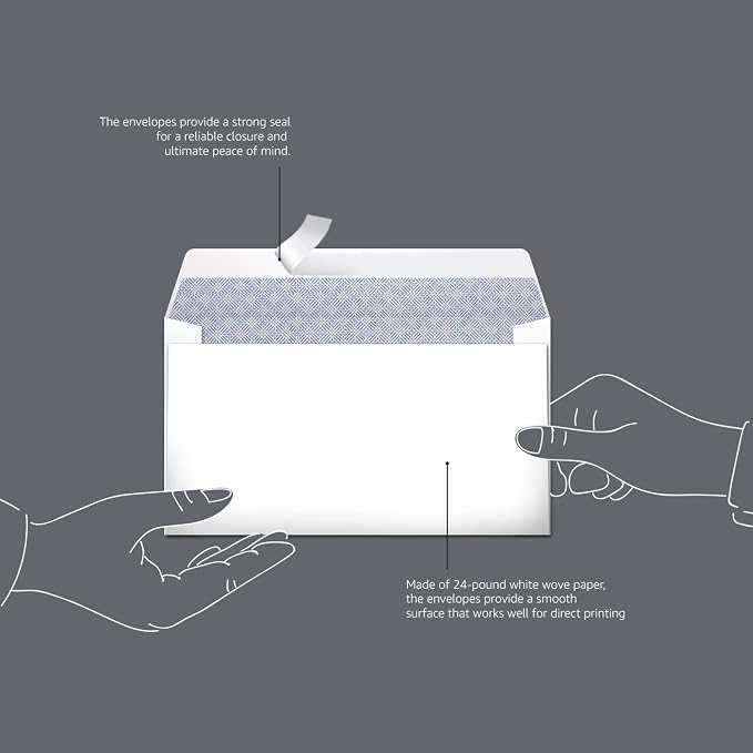 Amazon Basics #6 3/4 Security-Tinted Self-Seal Envelopes - Image 5
