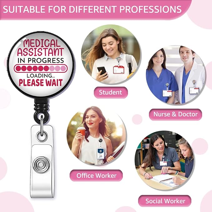 Medical Assistant in Progress Please Wait Badge Reel Retractable - Image 5