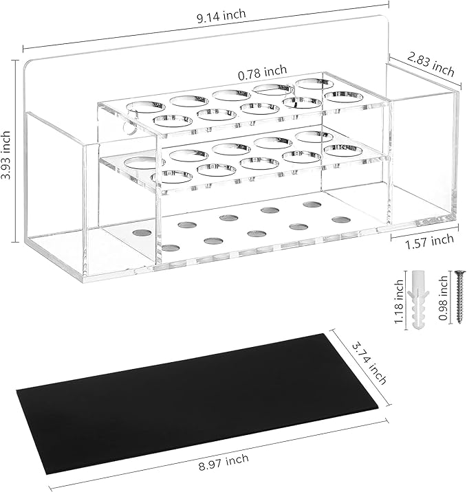 HBlife Acrylic Magnetic Dry Erase Marker Holder - Image 2