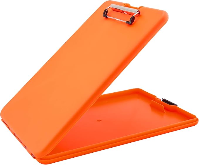 Saunders Bright Orange SlimMate Plastic Storage Clipboard – Letter Size Form by Saunders