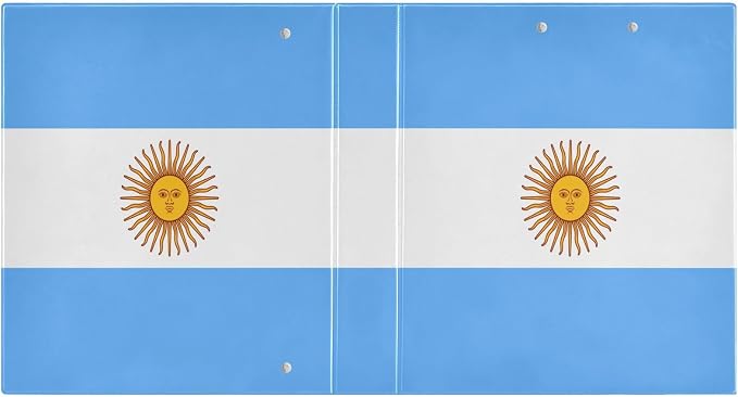 Argentina Flag 3-Ring Binder, 1.5 Inch D-Ring Organizer Folder Clipboard Binder - Image 2