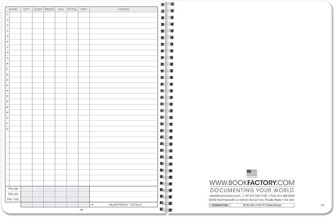 BookFactory Daily Sales Detail Log Book/Order Log Book/Daily Customer Sales - Image 5
