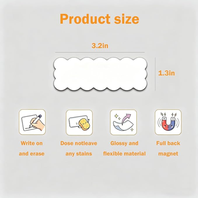 Magnetic Dry Erase Labels 54 Pack - Image 3