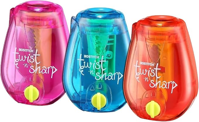 Bostitch Office Pencil Sharpener, Twist-N-Sharp, Easy Open Tray, Works by BostitchOfficeProducts