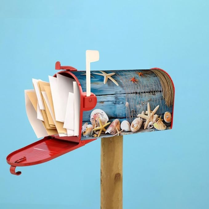 Starfish Summer Beach Welcome Magnetic Mailbox Cover, Mailbox Wrap Decorative - Image 6