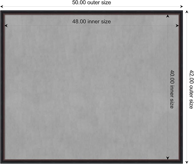 Amanti Art Black Framed Magnetic Board 42x50 Oversize Vision Board - Image 4