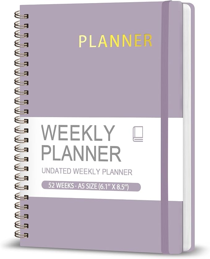 Undated Weekly Planner, Weekly To Do List Notebook, A5 Daily Planner | Office by VALOME