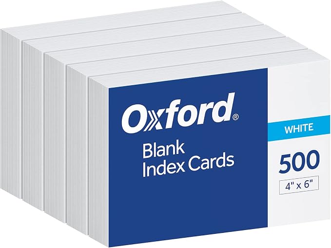 Oxford Index Cards, Index Cards, Blank on Both Sides by Oxford