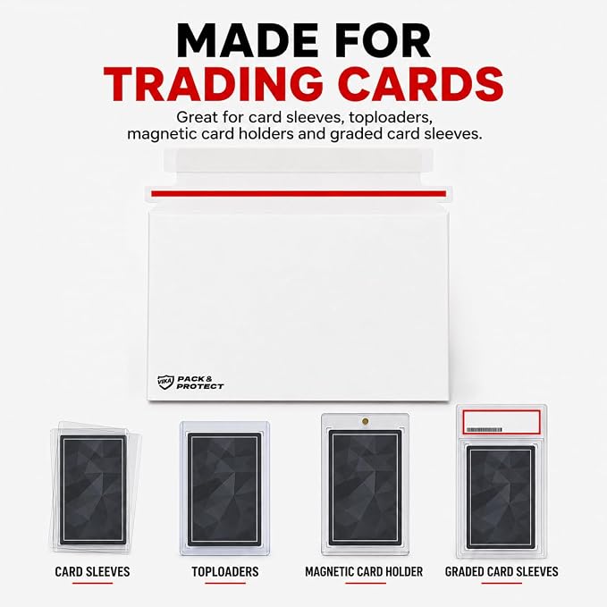 VIKA 100 Pack Trading Card Shipping Envelopes 7"x4.35", Self-Adhesive, Premium - Image 3