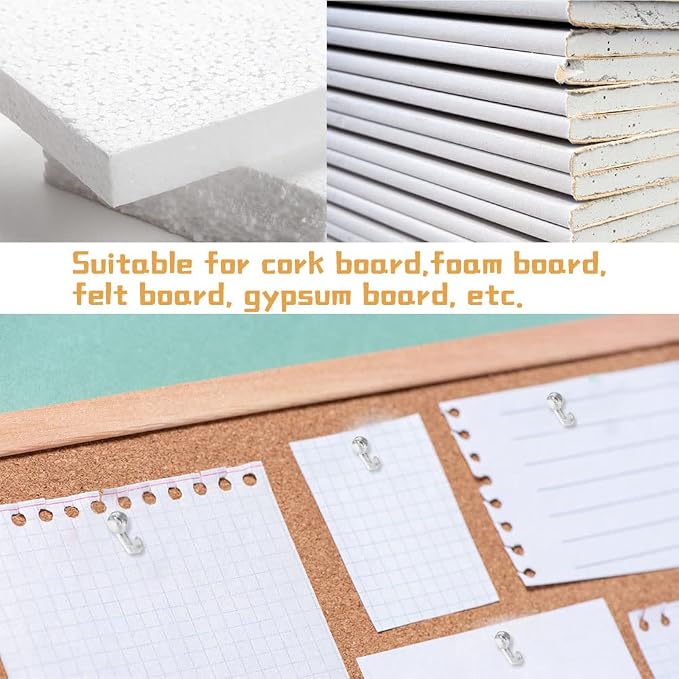 60 Pieces Clear Plastic Thumb Tack Hook, Plastic Heads Pin Tacks Wall Thumb - Image 7