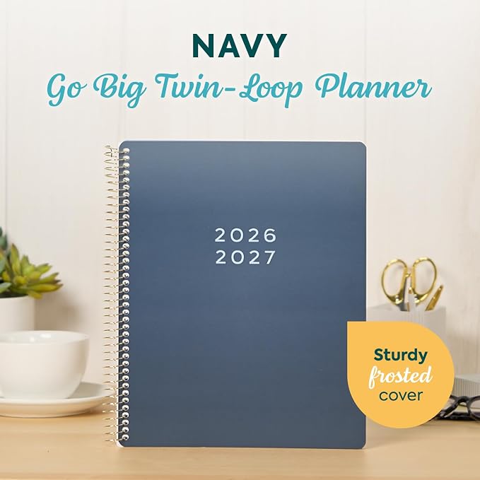 GO BIG Large-Print Planner April 2026–June 2027, 15-Month Twin-Loop-Bound - Image 2