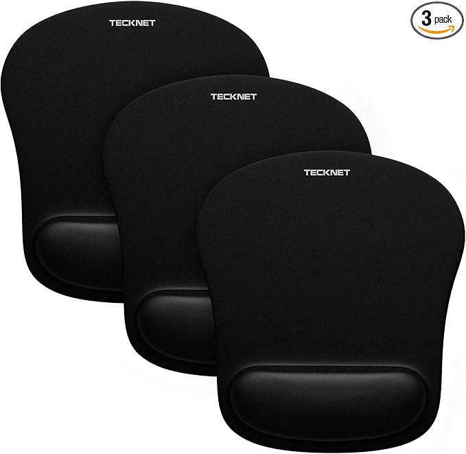 TECKNET 3 Pack Mouse Pad with Wrist Support, Ergonomic Gaming Mouse Pad Pain by Tecknet