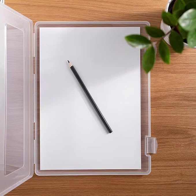 A4 Plastic Paper Organizer, Document File Box, Printer Paper Storage Container - Image 2