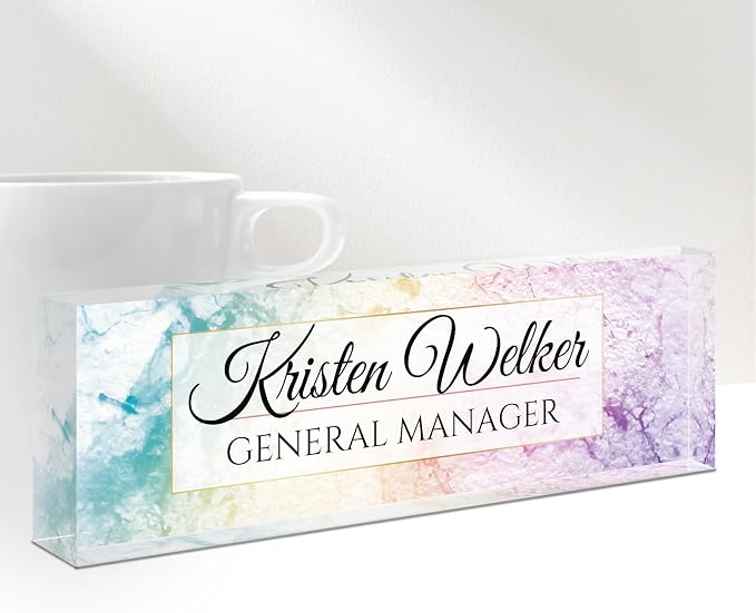 Personalized Office Name Plate for Desk by Gowelly