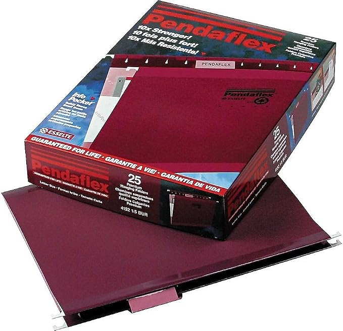 Pendaflex Reinforced Hanging Folders, Letter Size, 1/5 Cut - Image 2