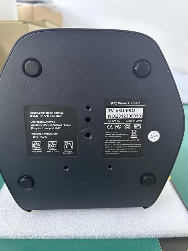 3X Optical Zoom PTZ Camera HDMI USB 3.0 1080P 60fps 114-Degree Wide-Angle for Video Conference Business Meeting Live Streaming Online Learn with Zoom YouTube Teams OBS and More-DeskLoop Office