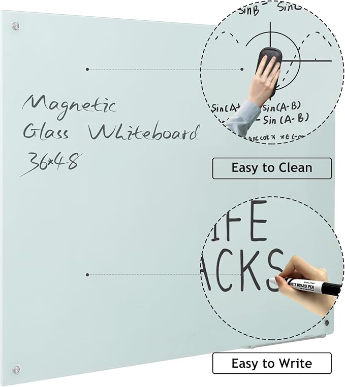 Glass Whiteboard Magnetic Dry Erase Board - Image 2