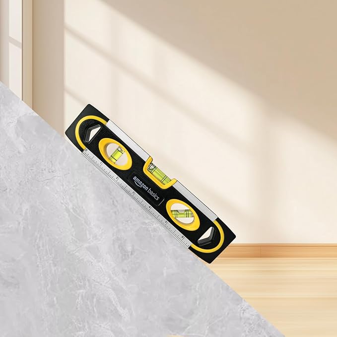 Amazon Basics 9-Inch Magnetic Torpedo Level and Ruler, 180/90/45 Degree Bubbles - Image 7