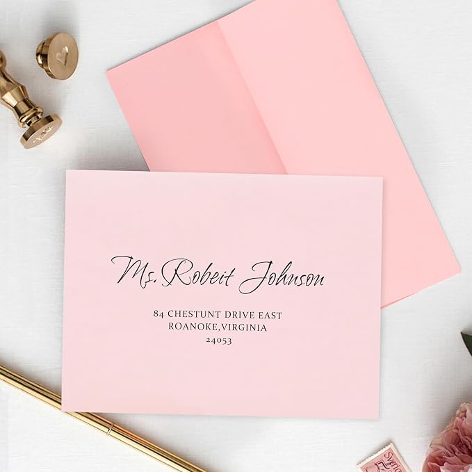 100 Pack A7 Pink Pastel Invitation 5x7 Envelopes - Image 4