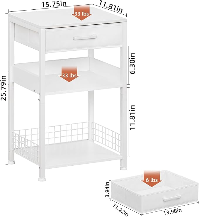 Lerliuo White Printer Stand - Image 3
