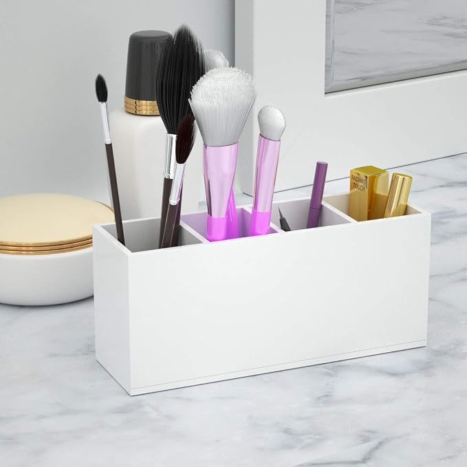 NIUBEE Acrylic Pen Holder 4 Compartments - Image 5
