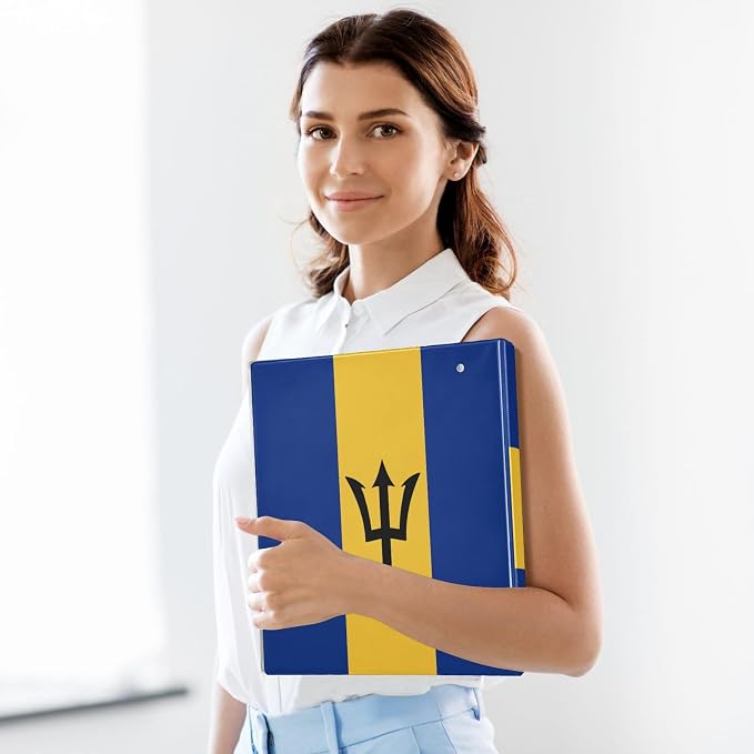 Barbados Flag 3-Ring Binder, 1.5 Inch D-Ring Organizer Folder Clipboard Binder - Image 8