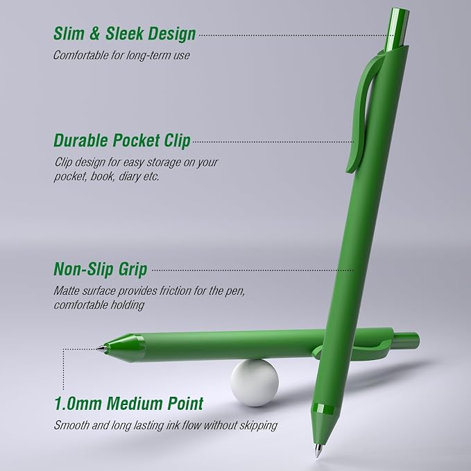 50 Pack Green Ink Pens - Image 2