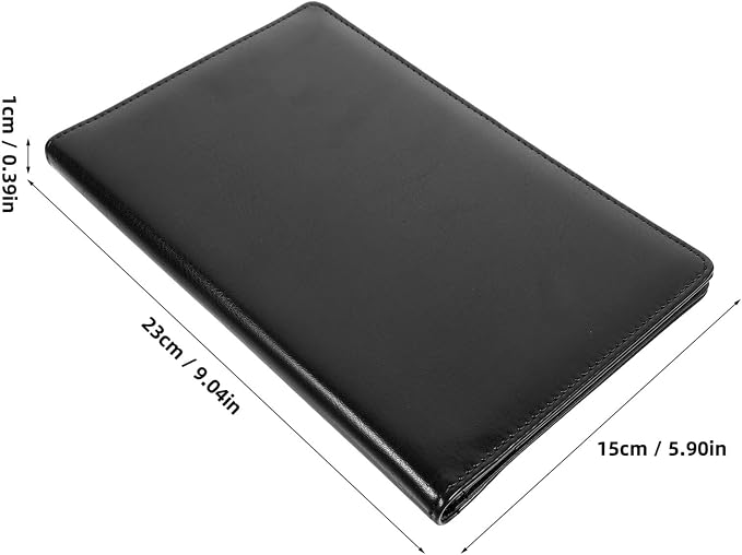 STOBOK Leather Clipboard Folder 9.05X5.90In Portable Bills Clip Board - Image 2