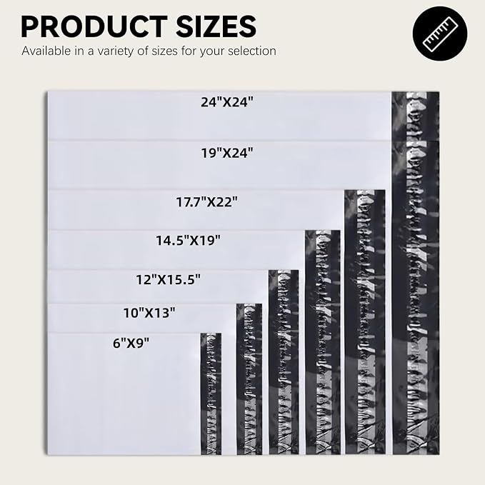 19"x24" Poly Mailers，White Shipping and Envelope Bags Pack of 100 - Image 2