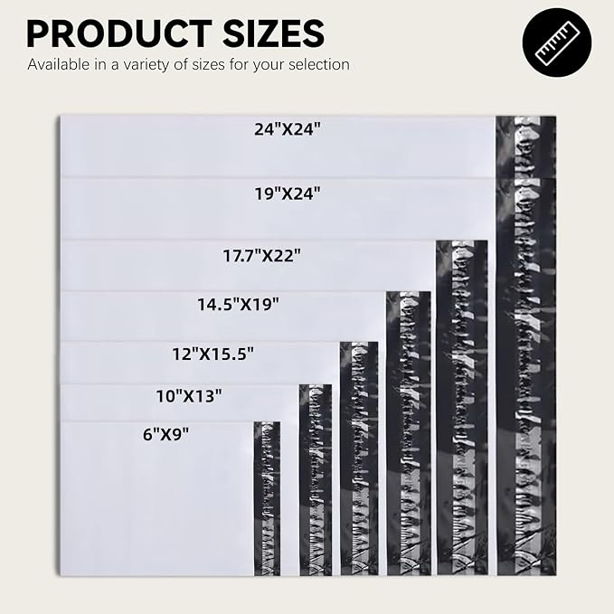 14.5"x19" Poly Mailers，White Shipping and Envelope Bags Pack of 200 - Image 2
