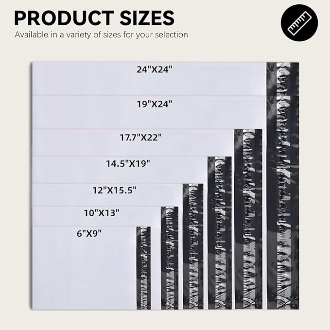 17.7"x22" Poly Mailers，White Shipping and Envelope Bags Pack of 3 - Image 2