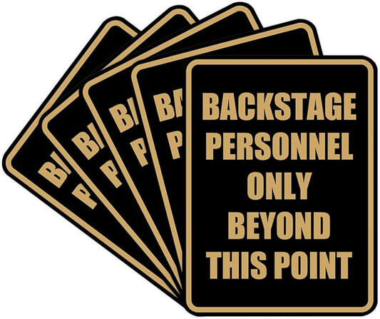 Portrait Round Backstage Personnel Only Beyond This Point Door or Wall Sign by SignsByLITA