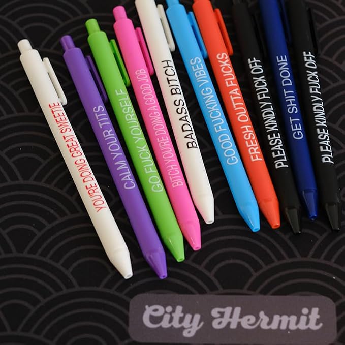 Cityhermit 11Pcs Funny Adult Ballpoint Pen Set, Premium Days of The Week Swear - Image 2