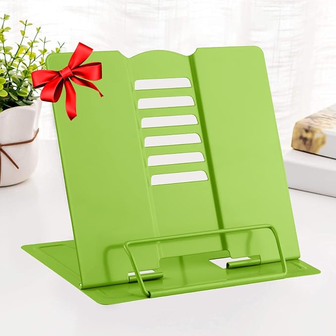 MSDADA Book Stand Metal Reading Rest Book Holder Adjustable Cookbook Documents by ColoryourlifewithMSDADA
