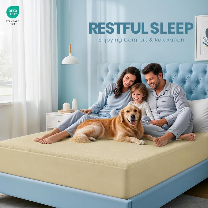 Queen Size Mattress Protector Waterproof, Premium 200 GSM Terry Mattress Cover - Image 5