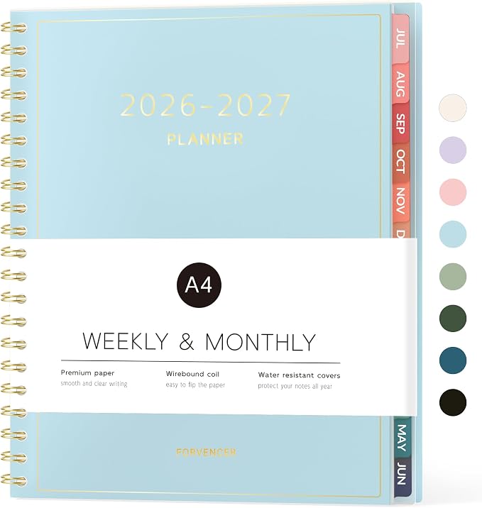 Forvencer Academic Planner 2026-2027, Weekly & Monthly Calendar Planner by Forvencer