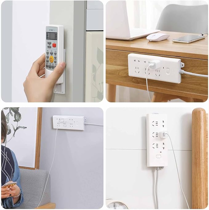 12 PCS Adhesive Punch Free Socket Holder, Self-Adhesive Desktop Socket Fixer - Image 7