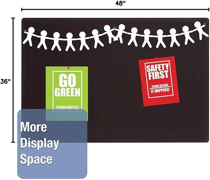Quartet Bulletin Board 48"W x 36"H Fabric Cork Board Alternative - Image 3