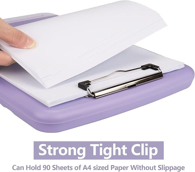 SFLHHDM Clipboard with Storage, Clip Boards 8.5x11, Plastic Clipboard with Pen - Image 3
