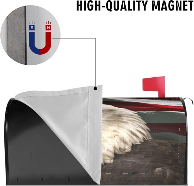 Independence Day American Eagle Flag Mailbox Covers, 4th of July Magnetic - Image 5
