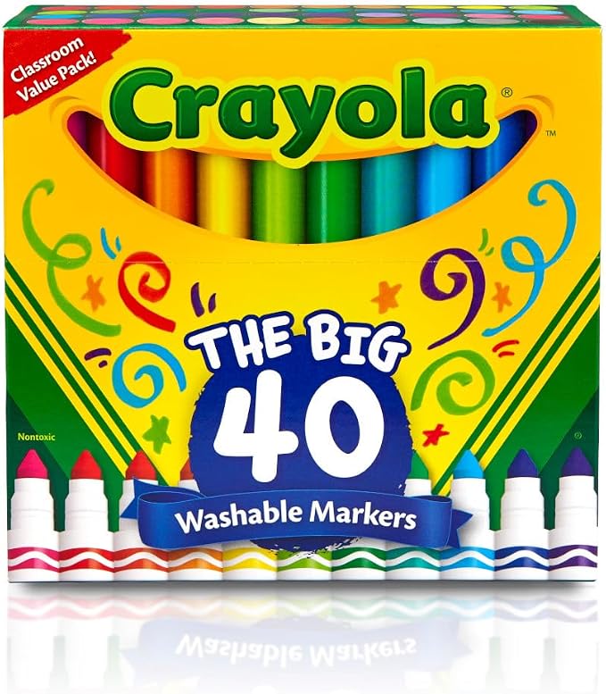Crayola Ultra Clean Washable Markers, Teacher School Supplies - Image 2