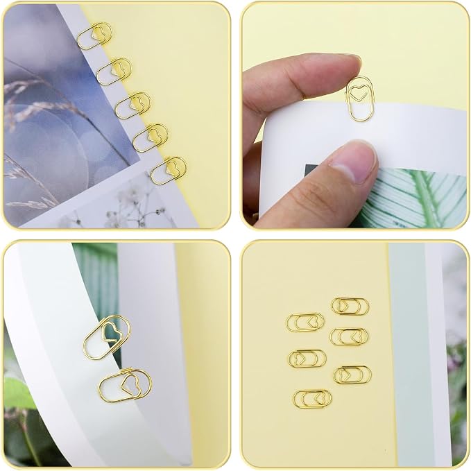 100 Pcs Love Heart Shaped Paper Clips, 0.78inch Cute Mini Paperclips - Image 5