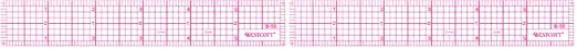 Westcott 8ths 6-Inch Beveled Transparent Ruler by Westcott
