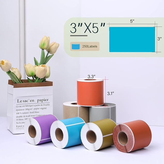 PARLAIM 5 X 3 inch Rectangle Inventory Labels Color Coding Stickers - Image 2