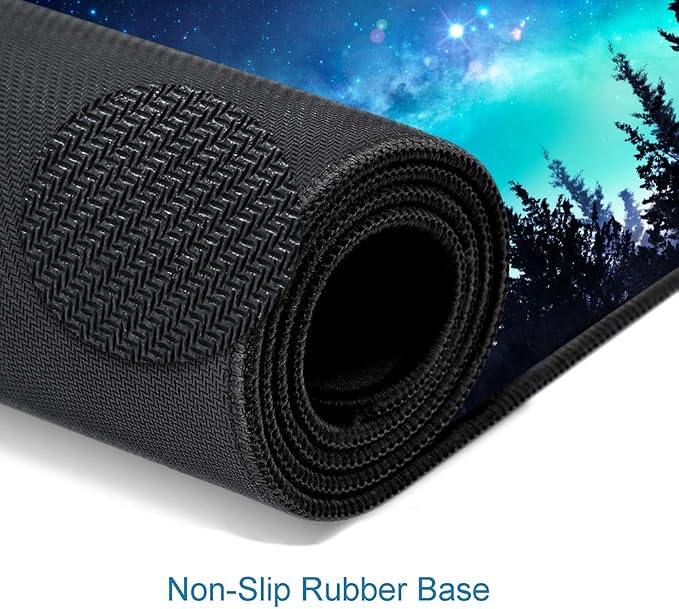 Gaming Large Mouse Pad with Stitched Edges, Galaxy Desk Mat, Extended Keyboard - Image 4