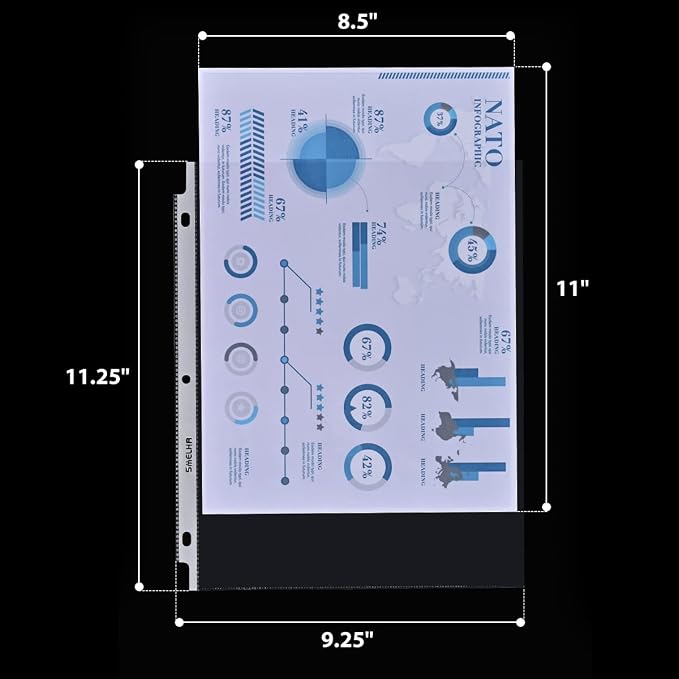 Sheet Protectors 100 Page, Page Protector 8.5" x 11" ，Upgraded Clear Plastic - Image 2