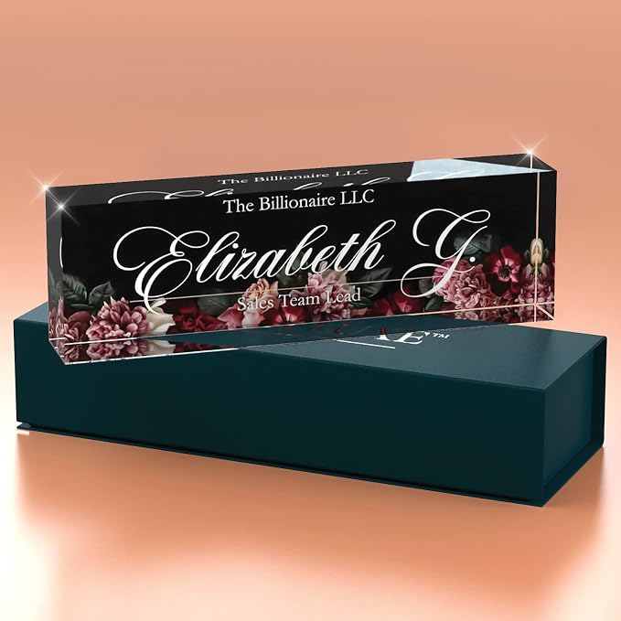 Desk Name Plate Personalized, Custom Name Plates, 2½/x8 Inches, Thick - Image 3