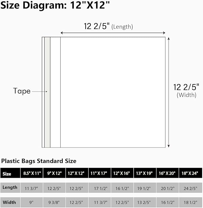 50 Pack Acid-Free Crystal Clear Sleeves Storage Bags - Image 2