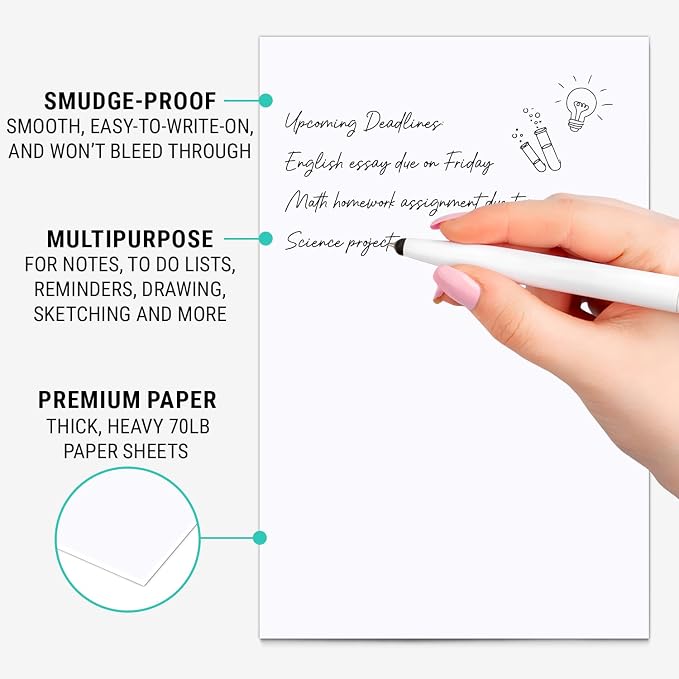 321Done Blank Notepad & Memo Pad, Unlined Writing Pads - Image 3